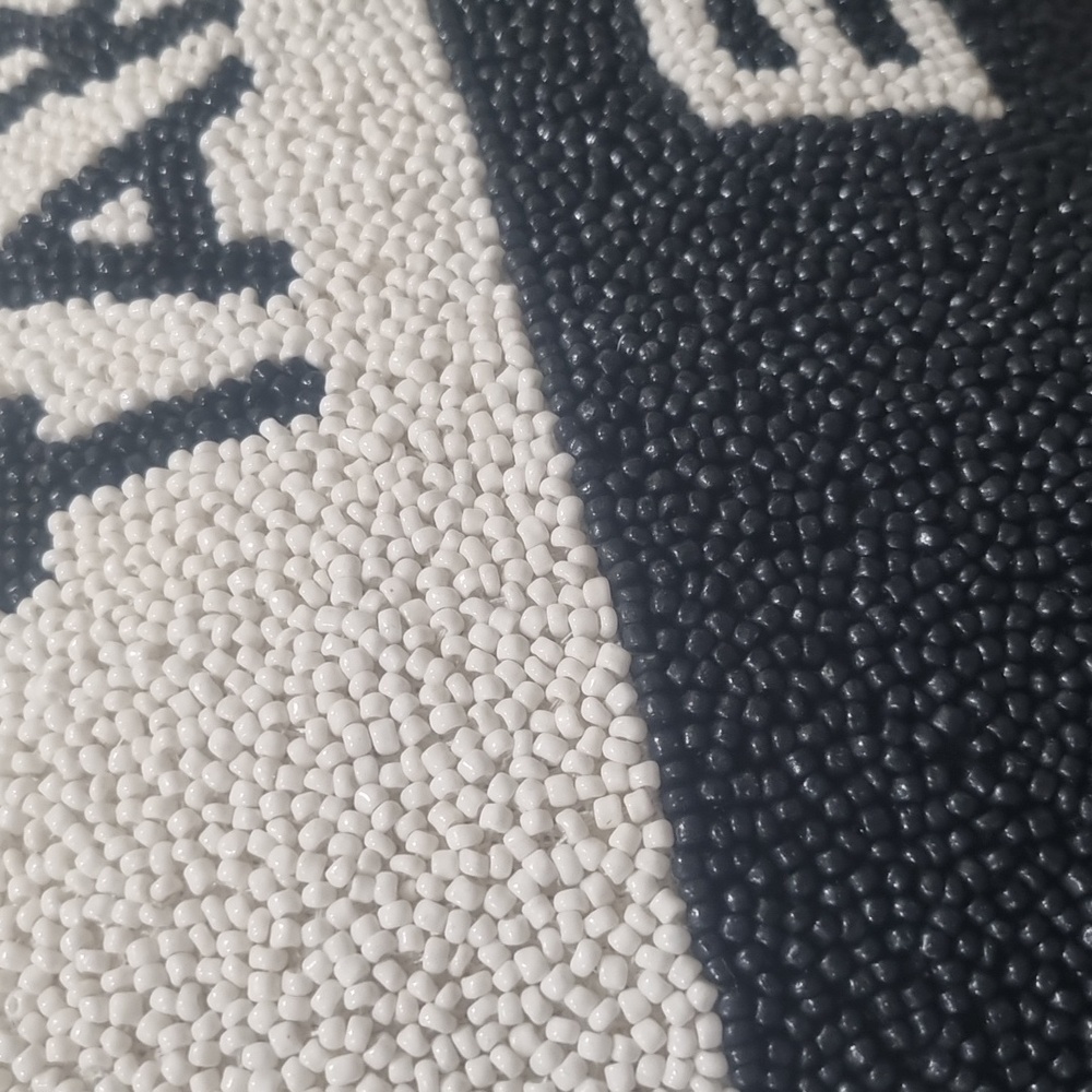 KATE SPADE NY x TARGET 'Take It Easy' Beaded Lumbar Throw Pillow Black/Cream - Picture 4 of 8